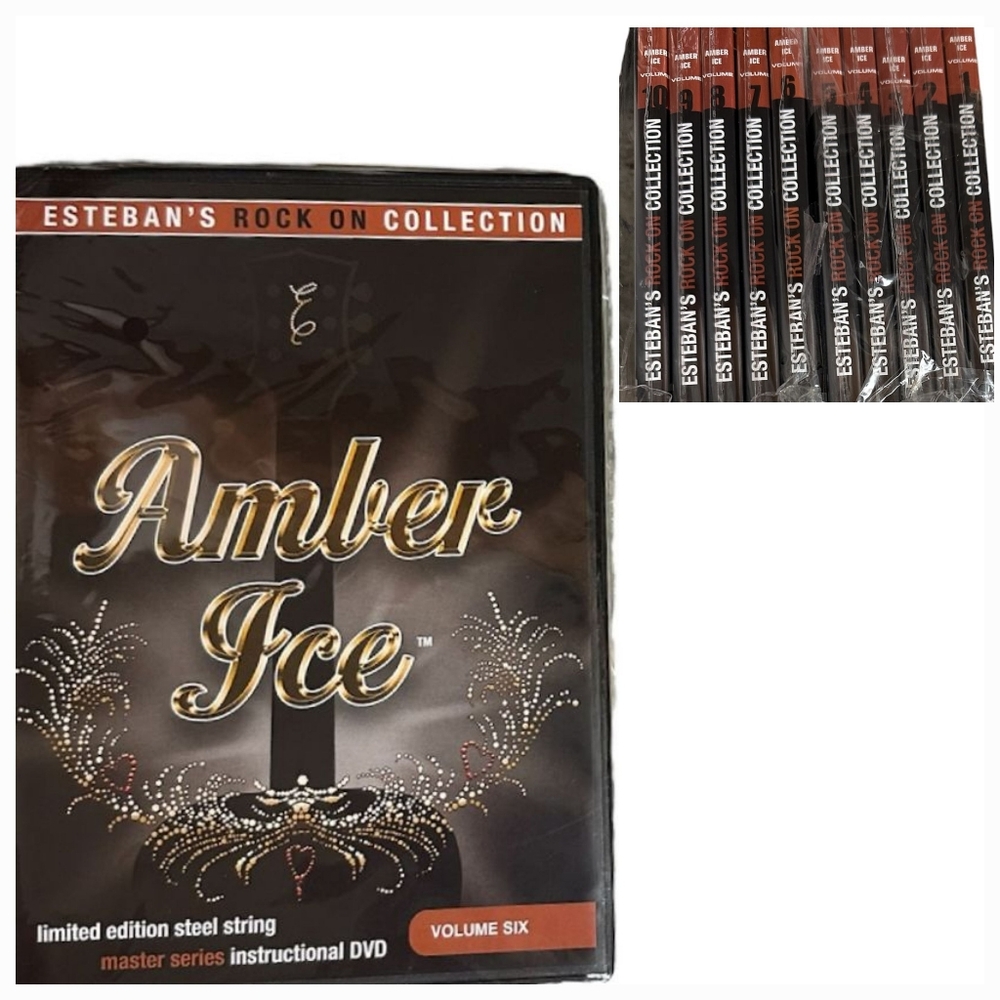 Esteban's Guitar Lessons Rock On Collection NEW 1-10 Amber Ice Steel String
